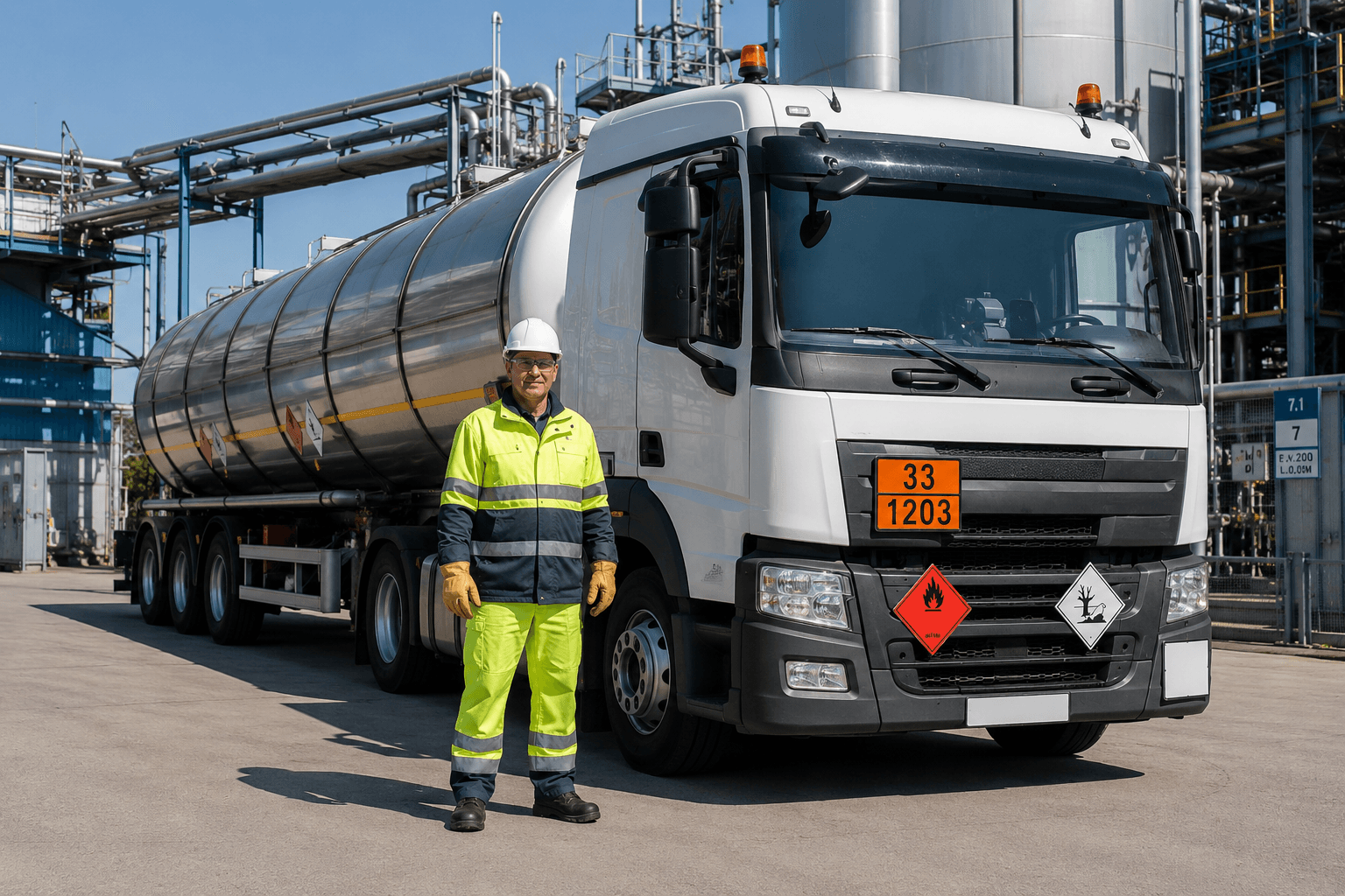 Transport ADR cysterną na terenie przemysłowym