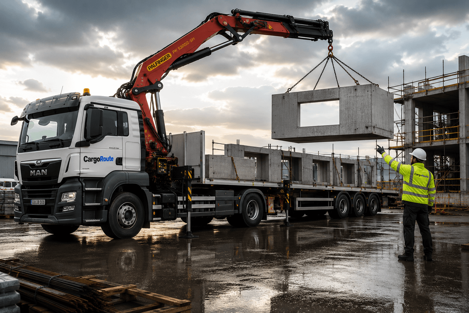 Transport HDS na placu budowy