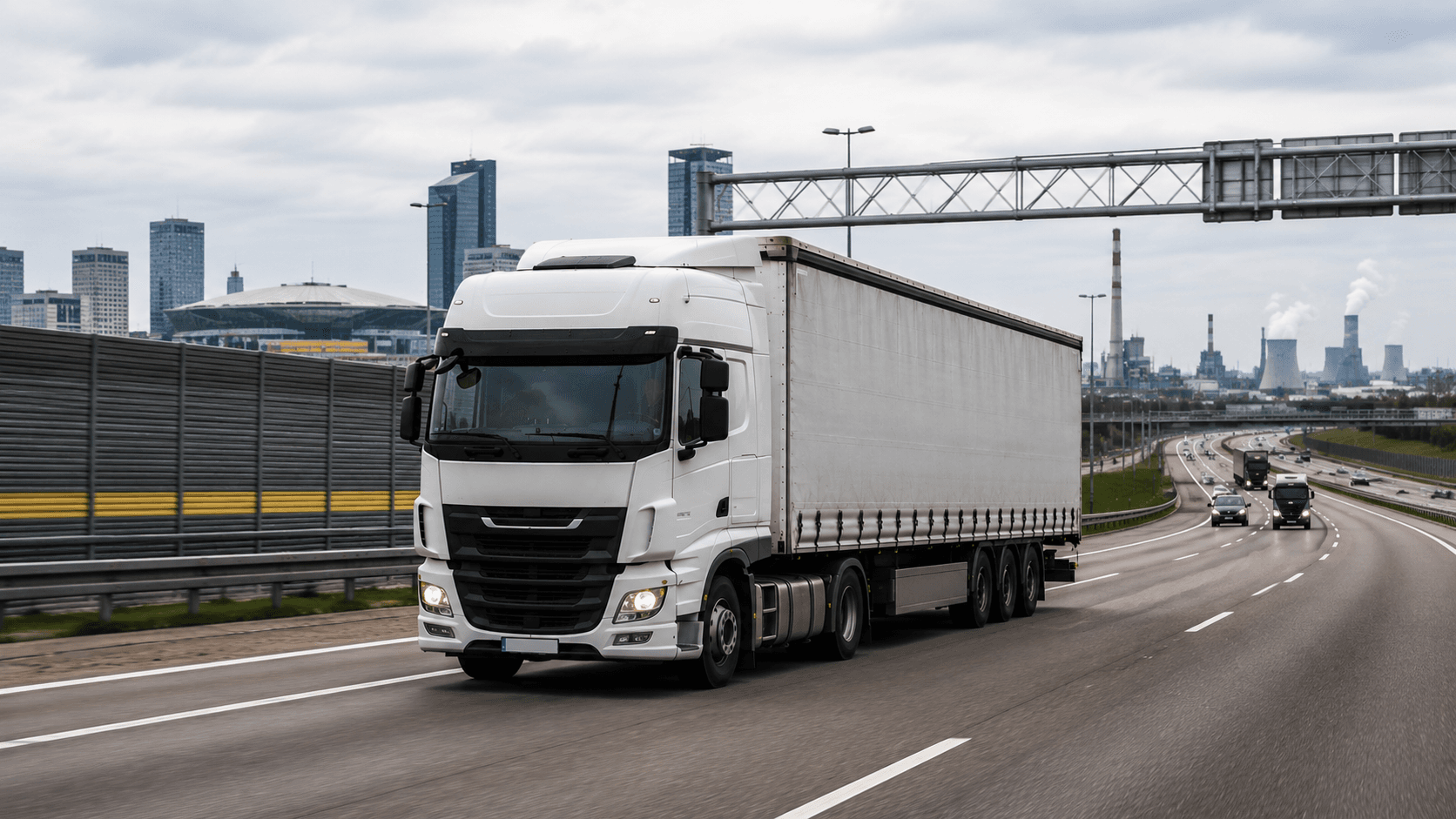 Transport drogowy na trasie A4 w okolicach Katowic