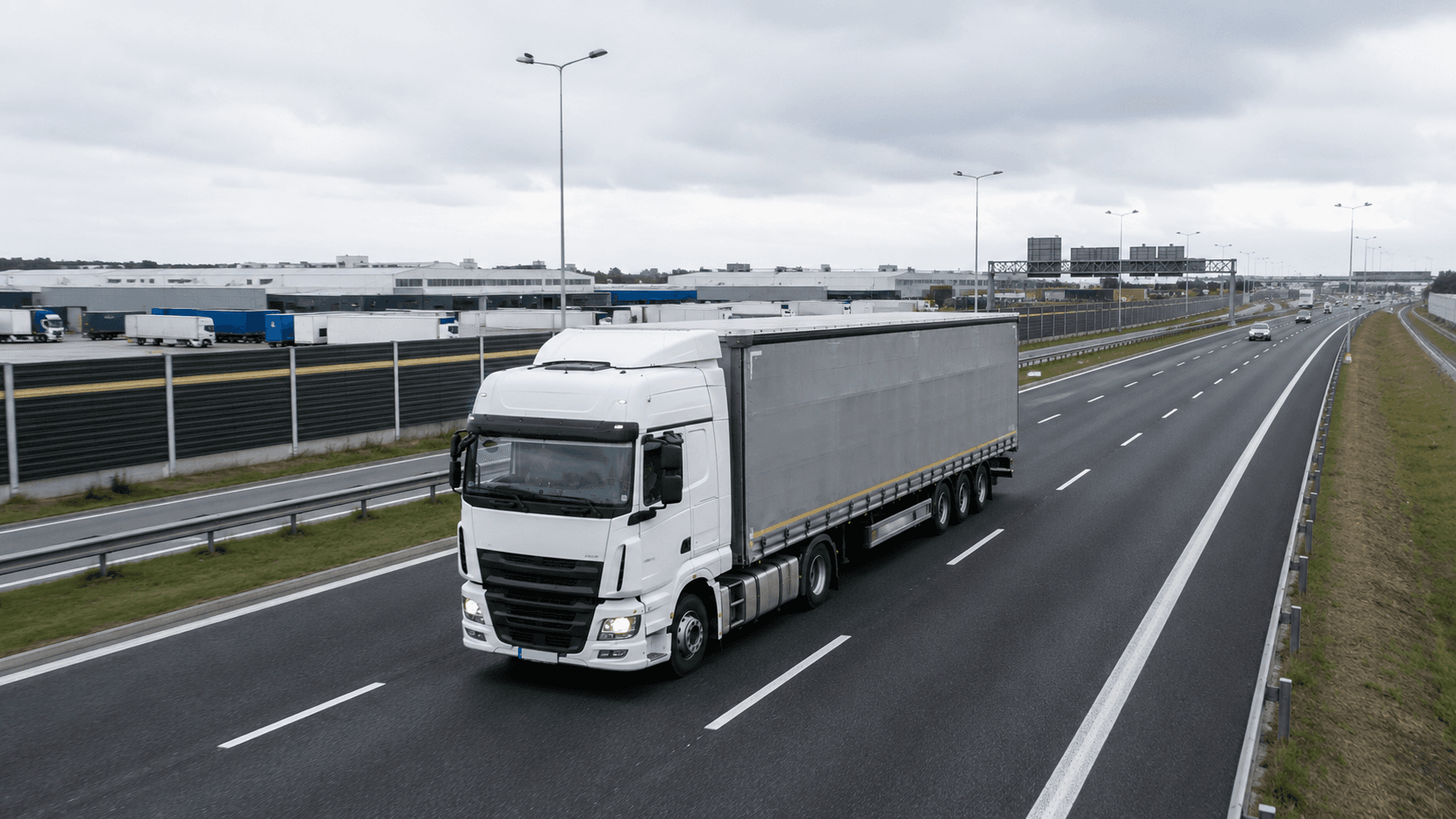 Transport drogowy na trasie A1 i A2 w okolicach Łodzi