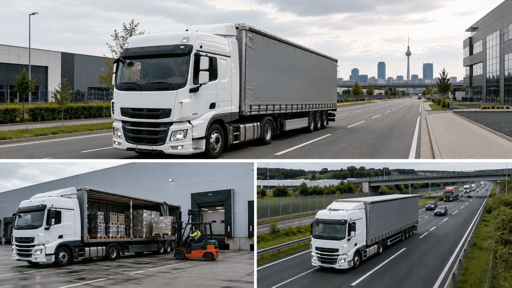 Transport ciężarowy na niemieckiej autostradzie