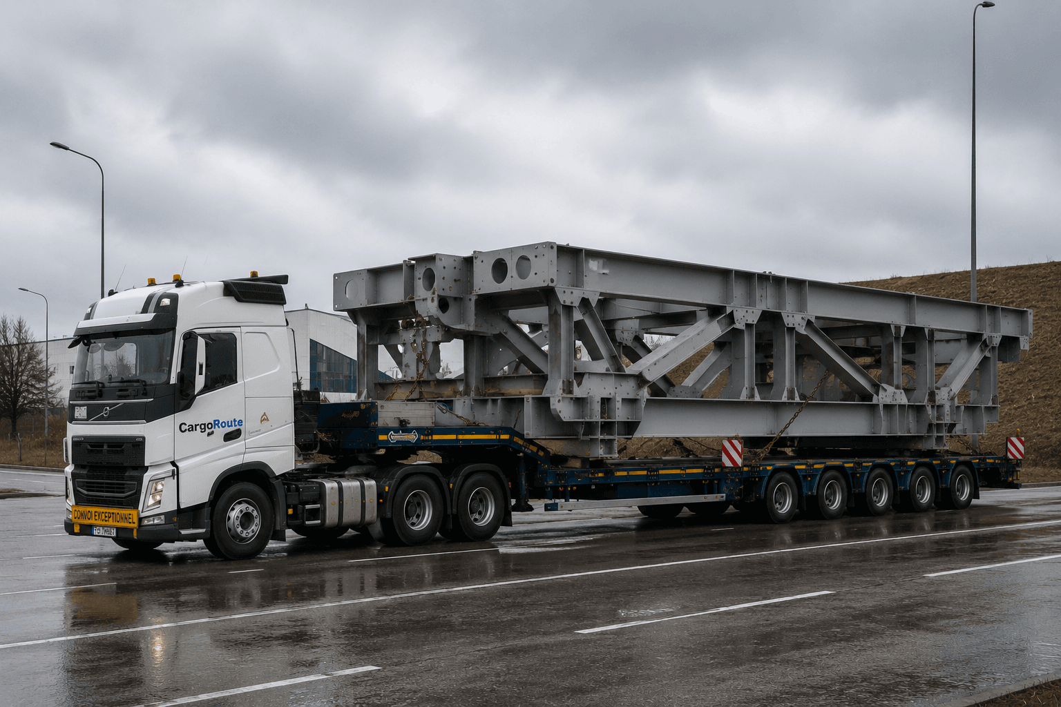 Transport ponadgabarytowy konstrukcji stalowej