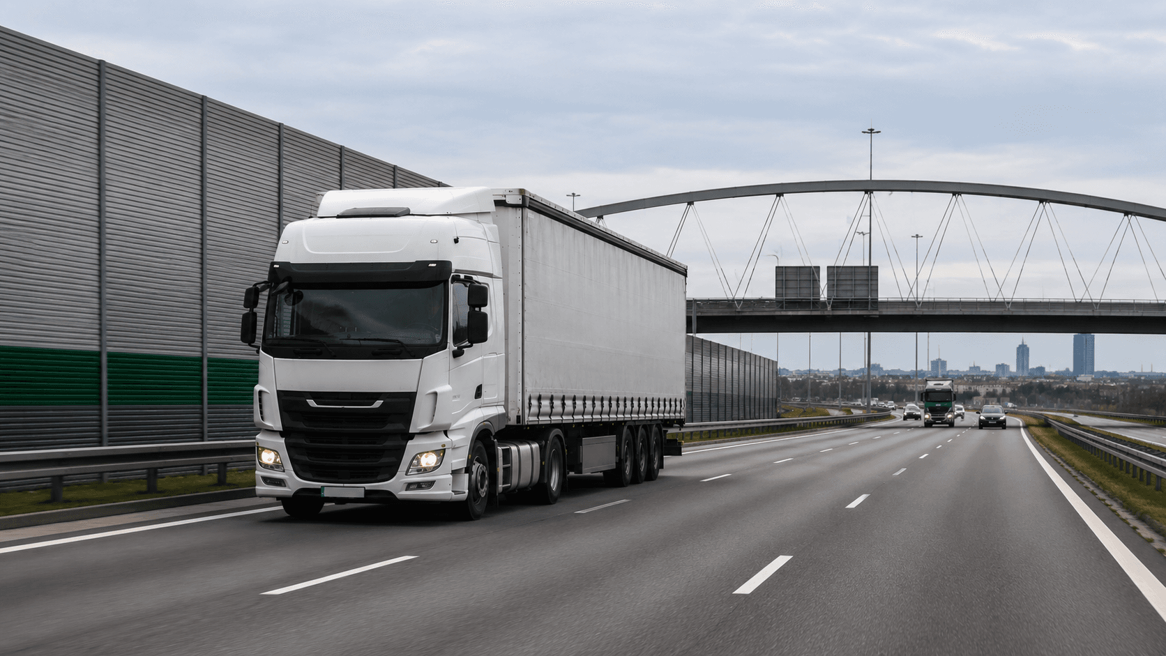 Transport drogowy na trasie A4 w okolicach Wrocławia